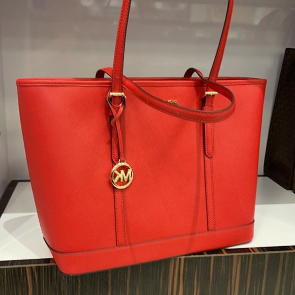 Michael Kors Jet Set Travel Large Top Zip Tote Leather - Picture 12 of 16